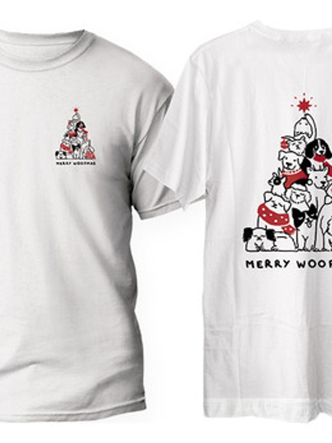 Polera Merry Woofmas Navidad Perro - Algodón - Naladog Store 1