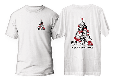 Polera Merry Woofmas Navidad Perro - Algodón - Naladog Store