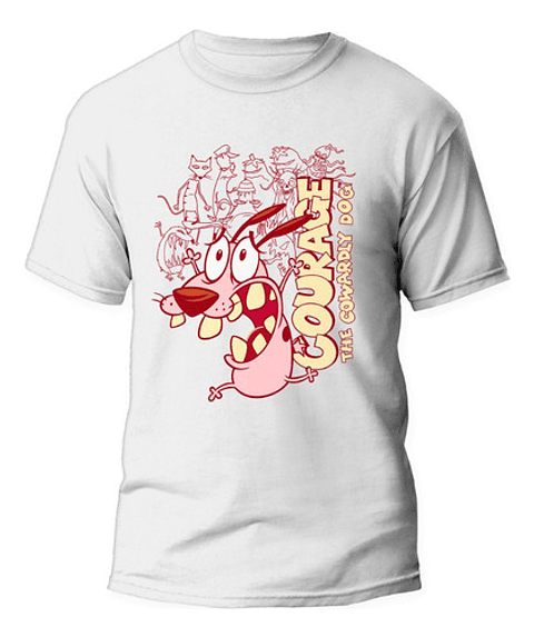 Polera Coraje, El Perro Cobarde -  Hombre - Naladog Store