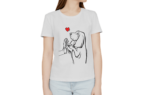 Polera Basset hound mujer
