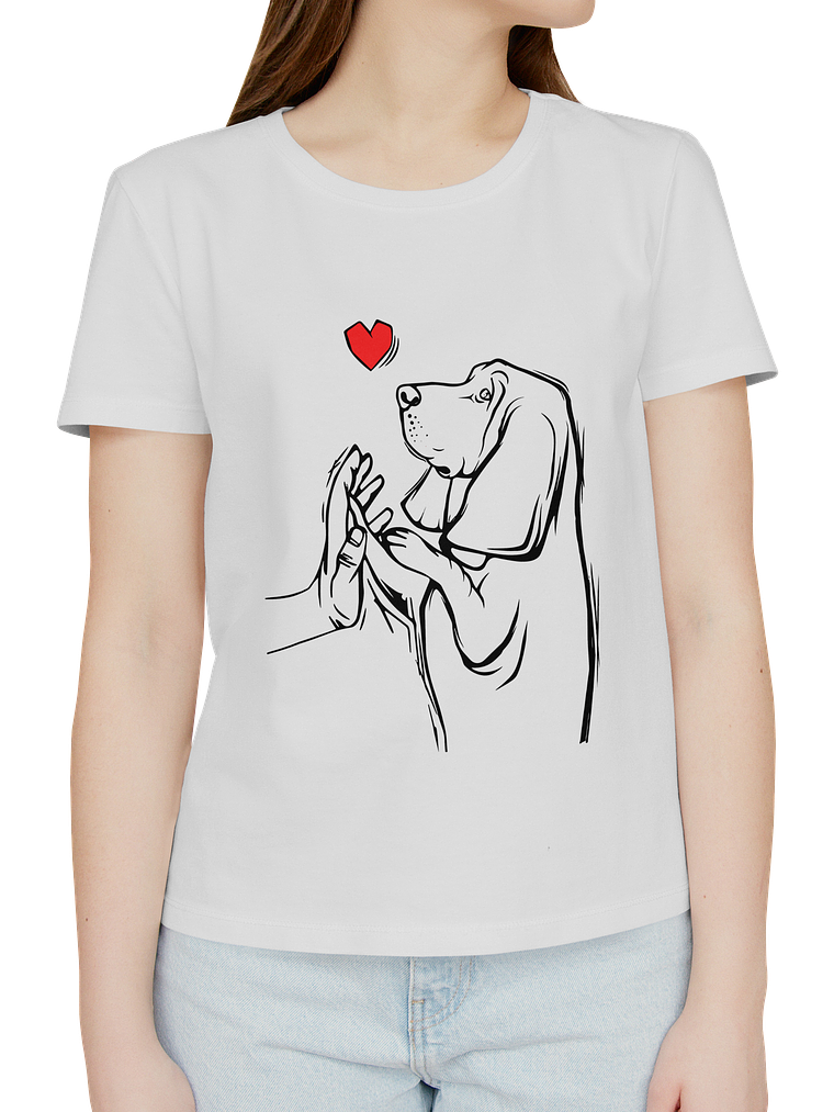 Polera Basset hound mujer 1