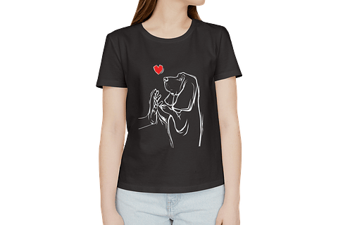 Polera Basset hound mujer