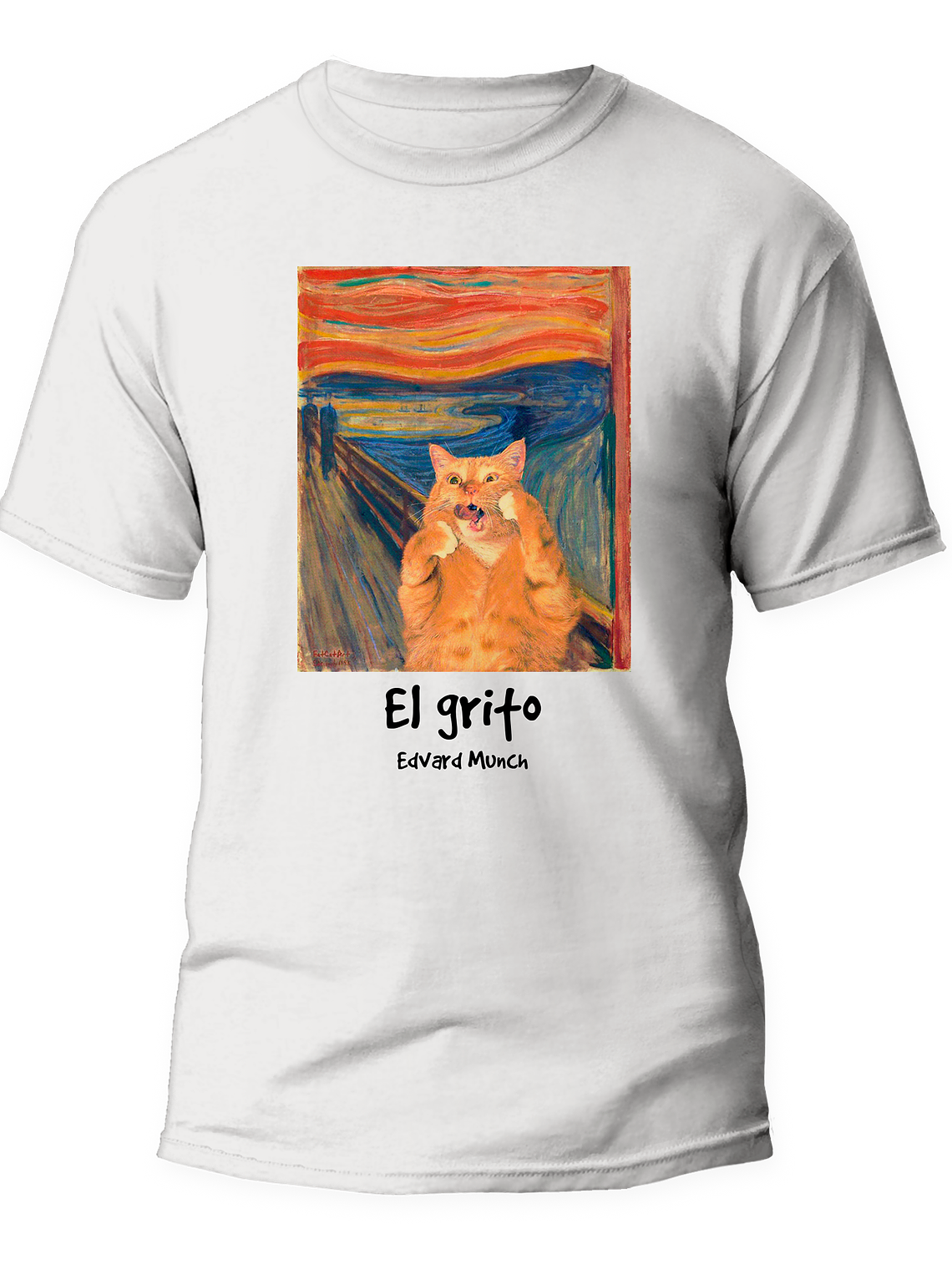 Polera El grito - Edvard Munch. Hombre 1