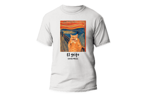 Polera El grito - Edvard Munch. Hombre