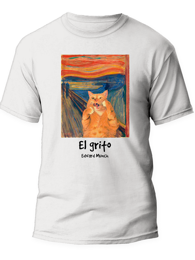 Polera El grito - Edvard Munch. Hombre 1