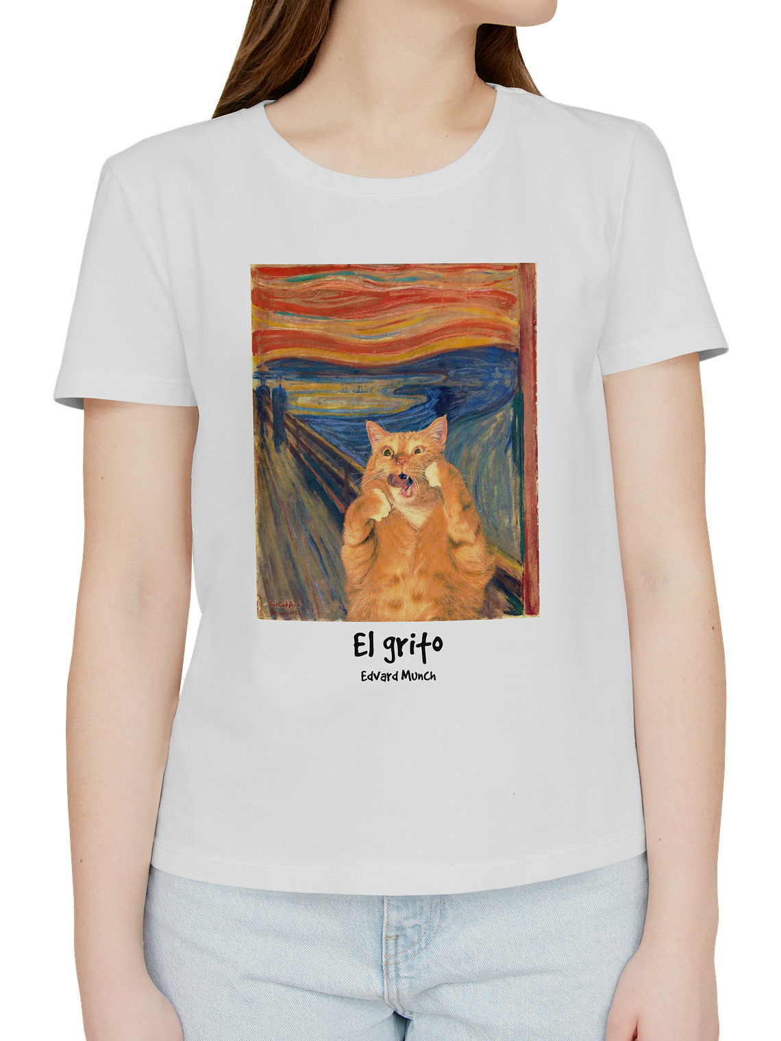 Polera El grito - Edvard Munch. Mujer 1