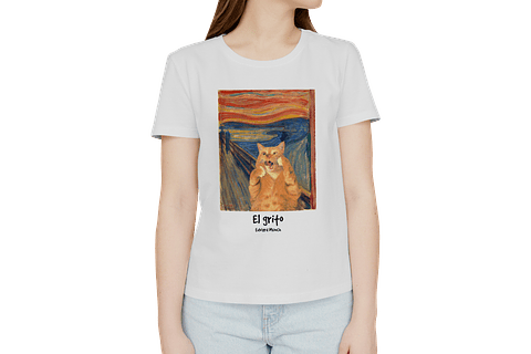 Polera El grito - Edvard Munch. Mujer