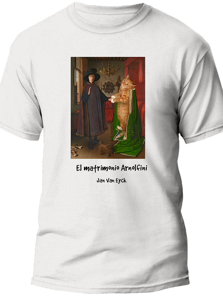 Polera El matrimonio Arnolfini - Jan van Eyck. Hombre 3