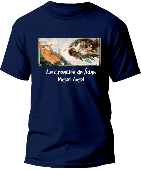 Polera La creación de Adán - Miguel Ángel. Hombre