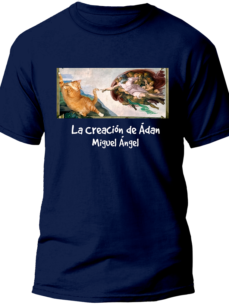 Polera La creación de Adán - Miguel Ángel. Hombre 2