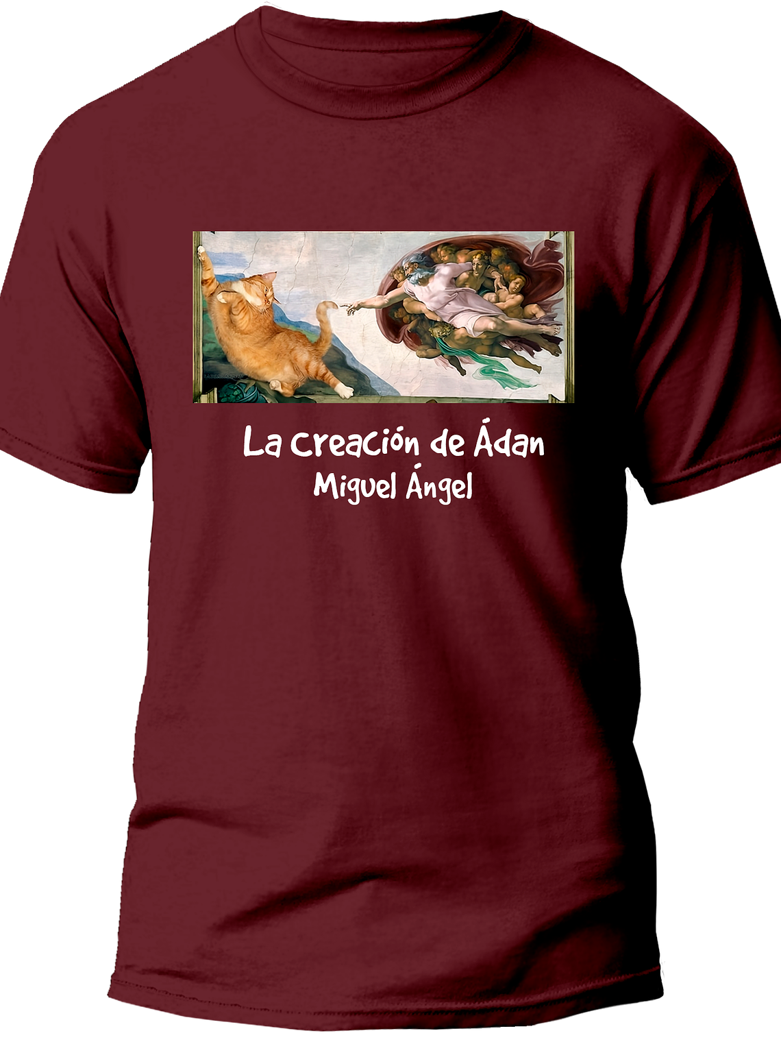 Polera La creación de Adán - Miguel Ángel. Hombre 4