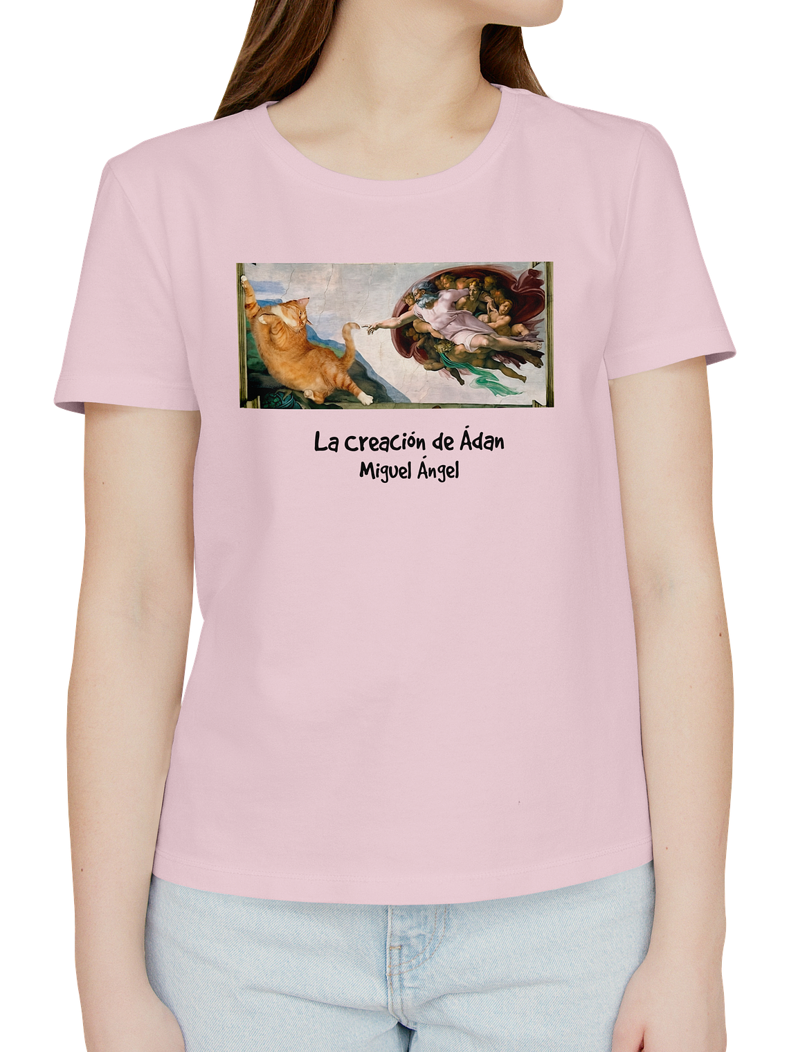 Polera La creación de Adán - Miguel Ángel. Mujer 3