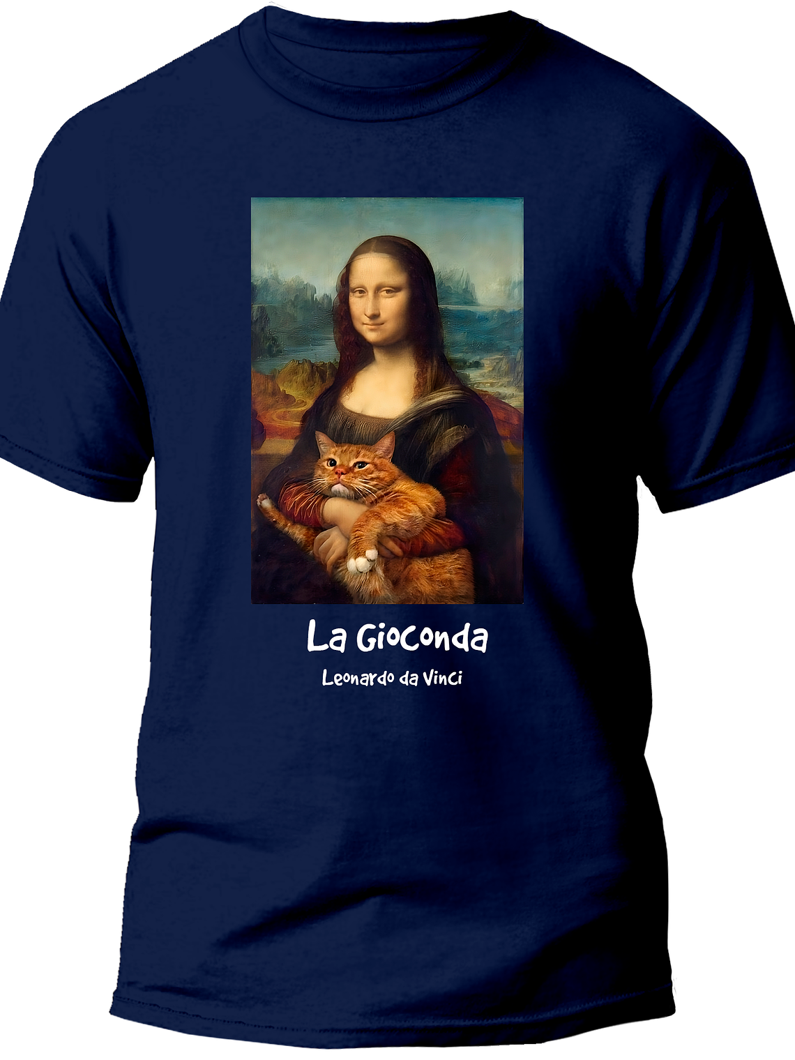 Polera La Gioconda (mona lisa) - Leonardo da Vinci. Hombre 1