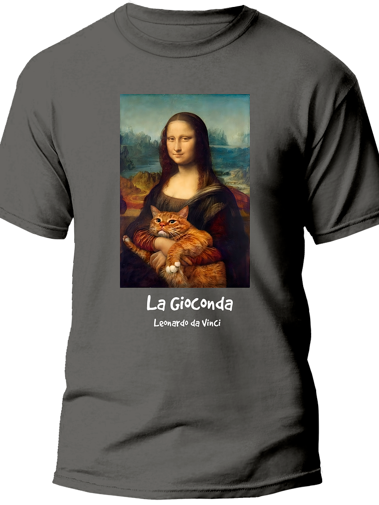 Polera La Gioconda (mona lisa) - Leonardo da Vinci. Hombre 4