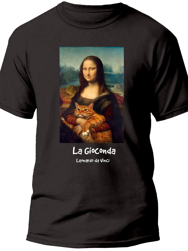 Polera La Gioconda (mona lisa) - Leonardo da Vinci. Hombre 5