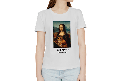 Polera La Gioconda (mona lisa) - Leonardo da Vinci. Mujer