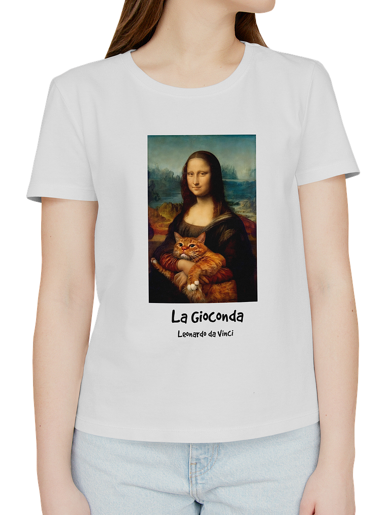 Polera La Gioconda (mona lisa) - Leonardo da Vinci. Mujer 1
