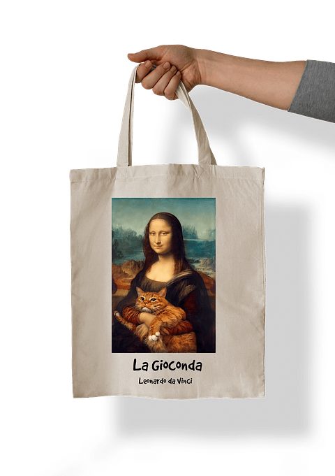 Totebag La Gioconda (mona lisa) - Leonardo da Vinci. 