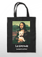 Totebag La Gioconda (mona lisa) - Leonardo da Vinci Westie.  - Miniatura 2