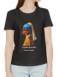 Polera La joven de la perla - Johannes Vermeer dachshund. Mujer - Miniatura 2