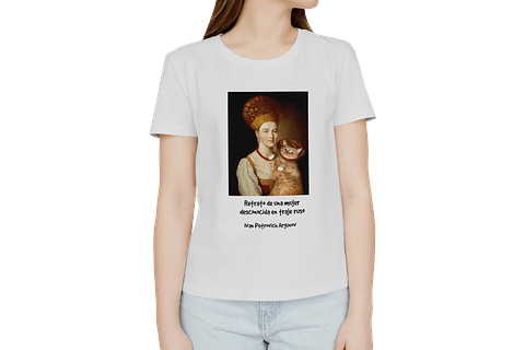 Polera Retrato de una mujer desconocida en traje ruso - Ivan Petrovich Argunov. Mujer.