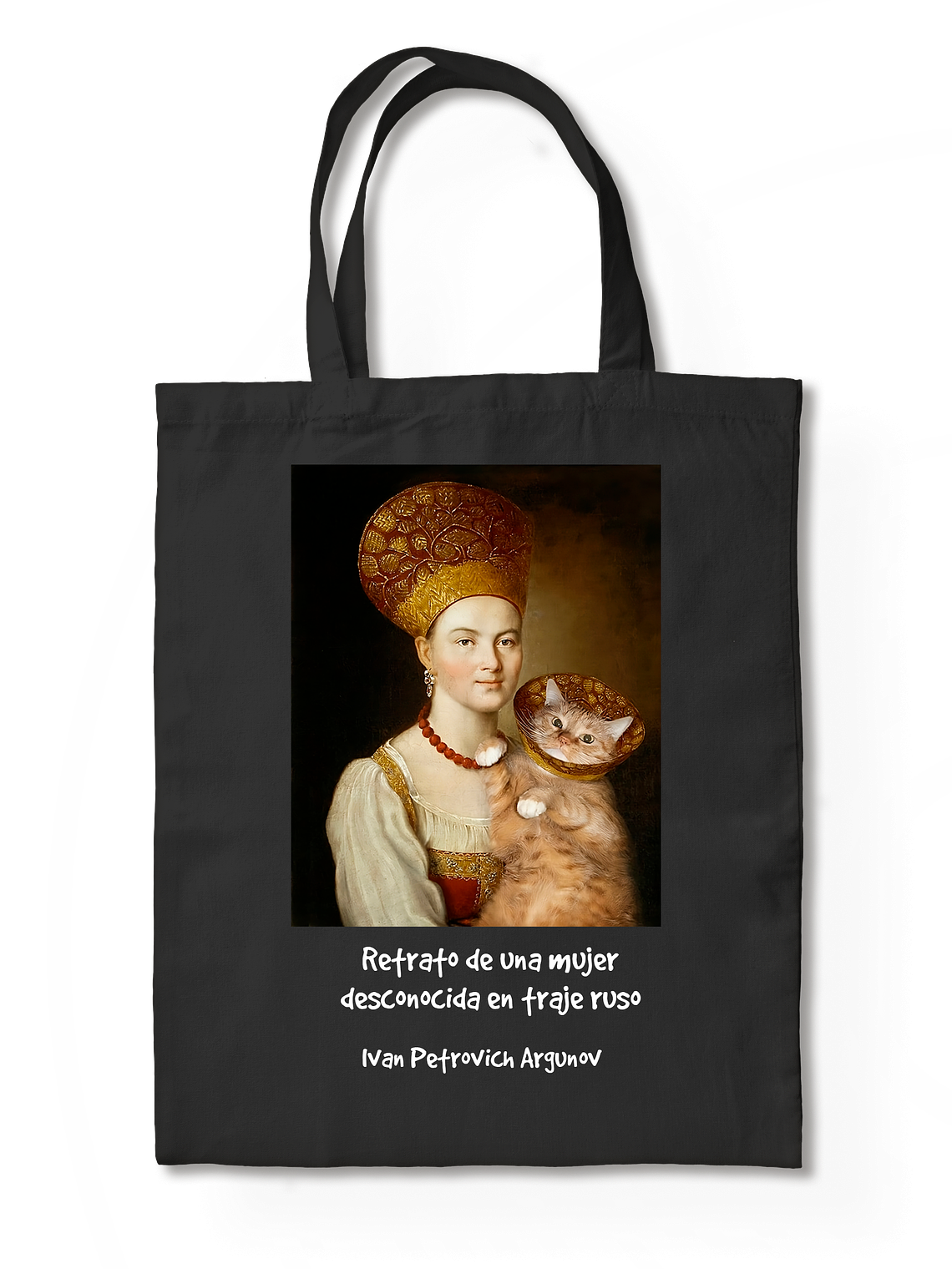 Totebag Retrato de una mujer desconocida en traje ruso - Ivan Petrovich Argunov.  2