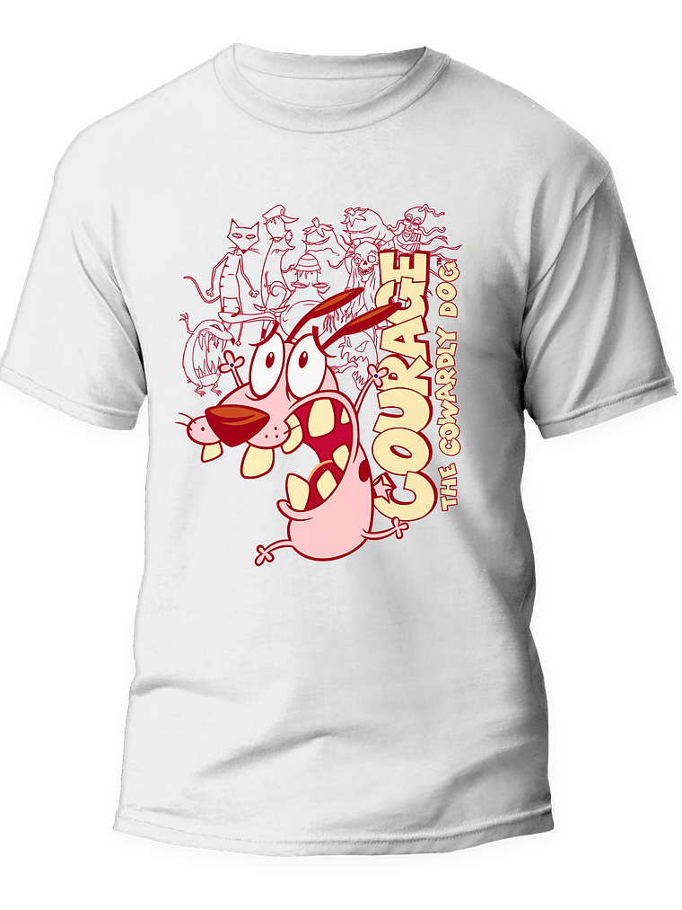 Polera Coraje, el perro cobarde. Hombre 1