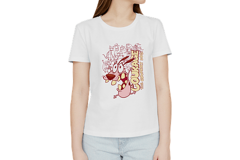 Polera Coraje, el perro cobarde. Mujer