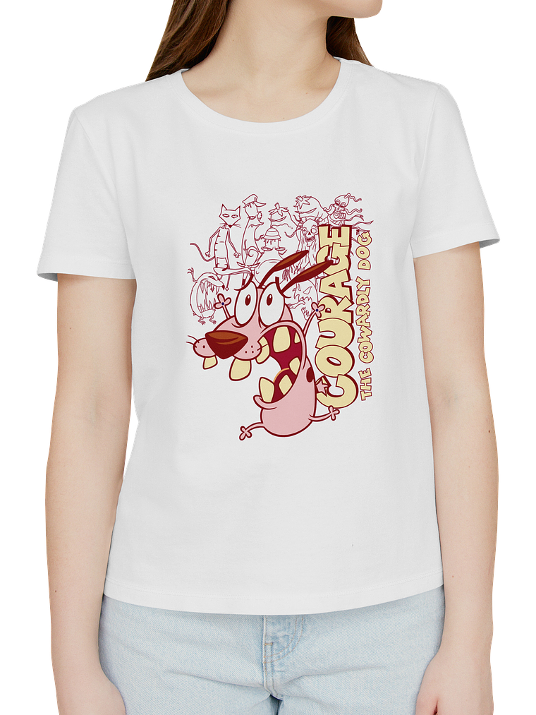 Polera Coraje, el perro cobarde. Mujer 1