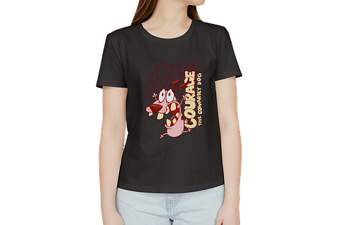Polera Coraje, el perro cobarde. Mujer
