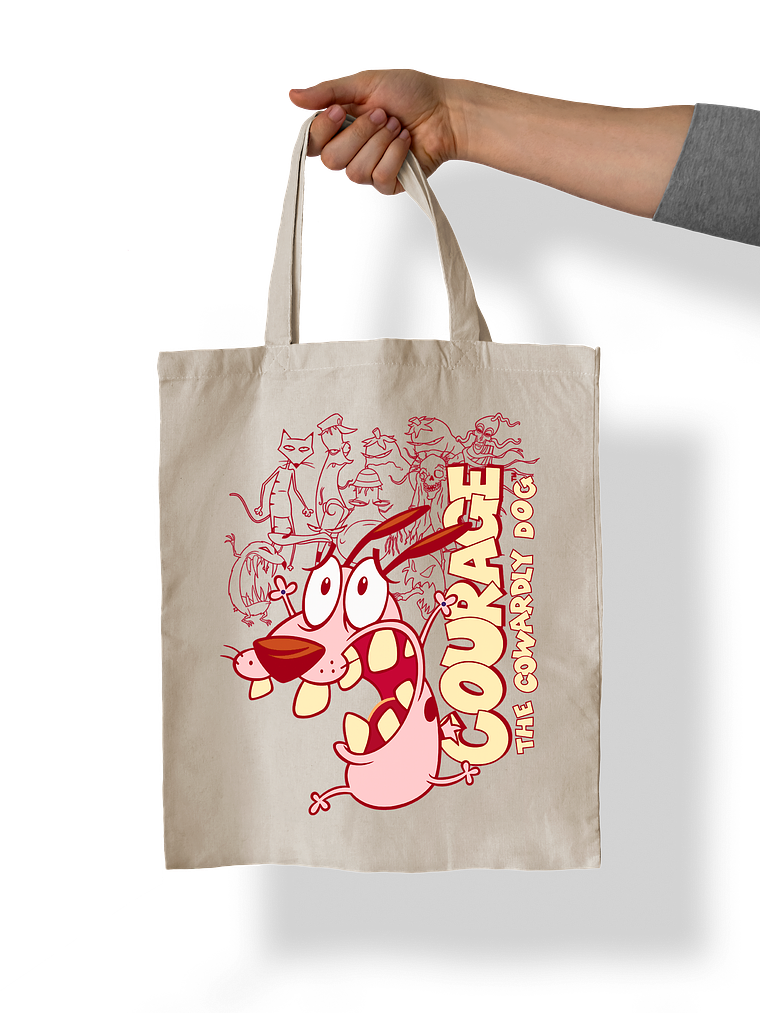 Totebag Coraje, el perro cobarde. 1