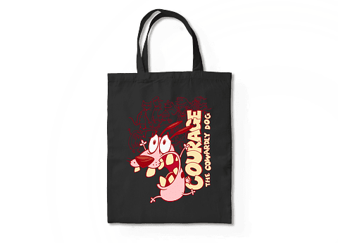 Totebag Coraje, el perro cobarde.