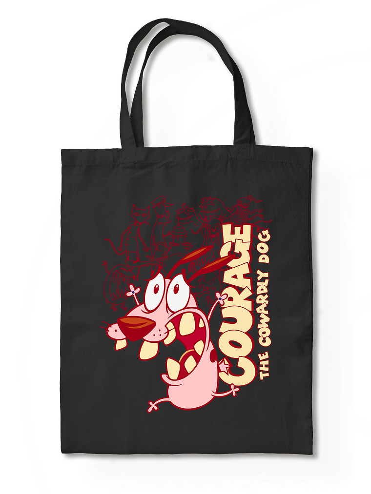 Totebag Coraje, el perro cobarde. 2