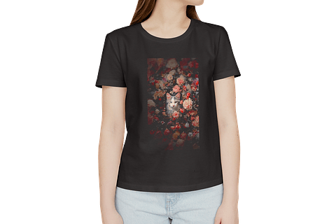 Polera gato flores. Mujer