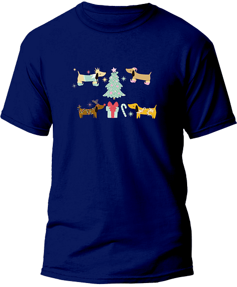 Polera dachshund Navidad
