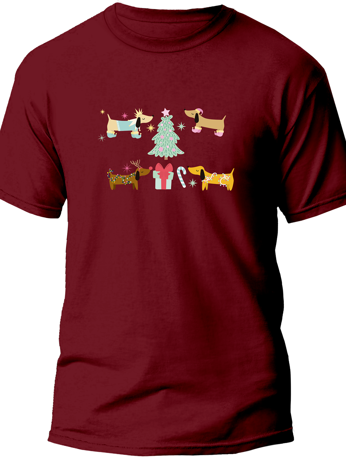 Polera dachshund Navidad 1