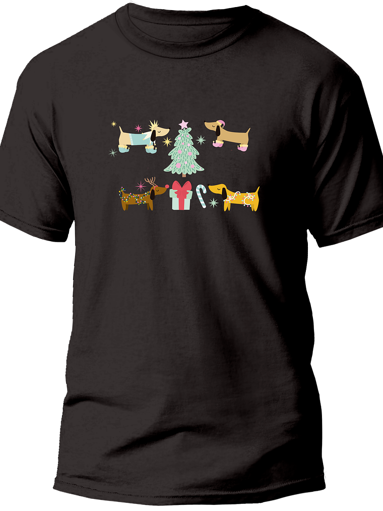 Polera dachshund Navidad 6