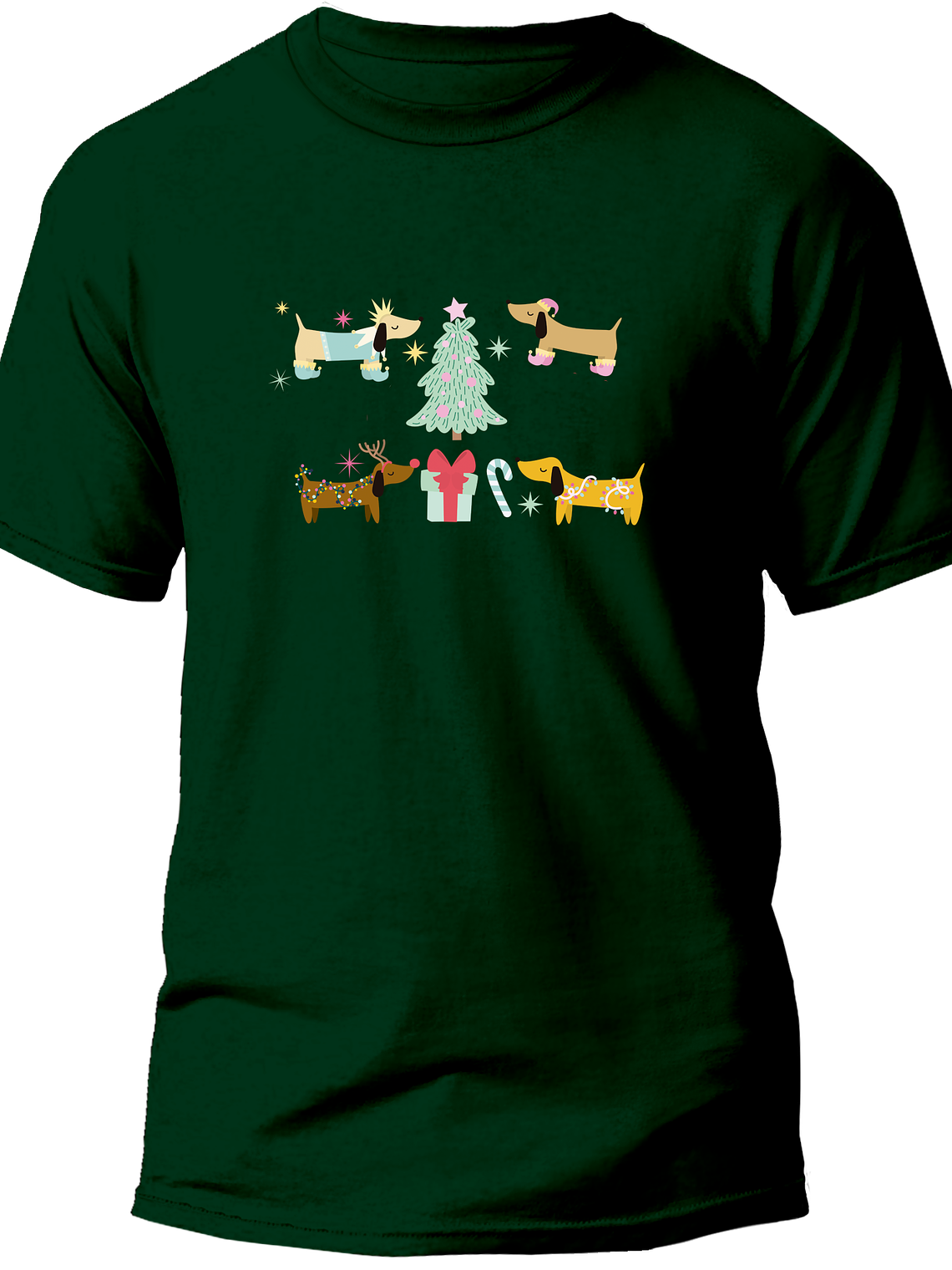 Polera dachshund Navidad 7
