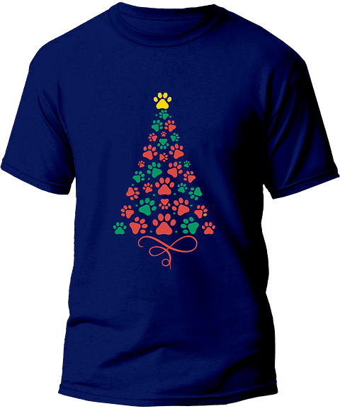 Polera arbol de patitas de navidad