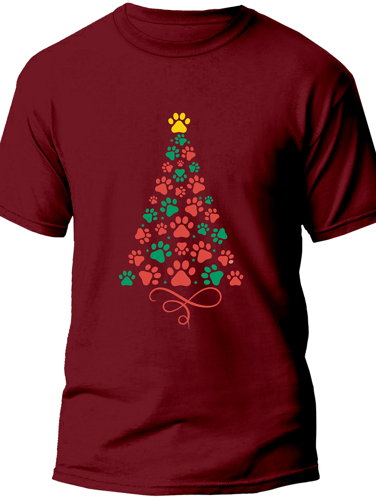 Polera arbol de patitas de navidad 4