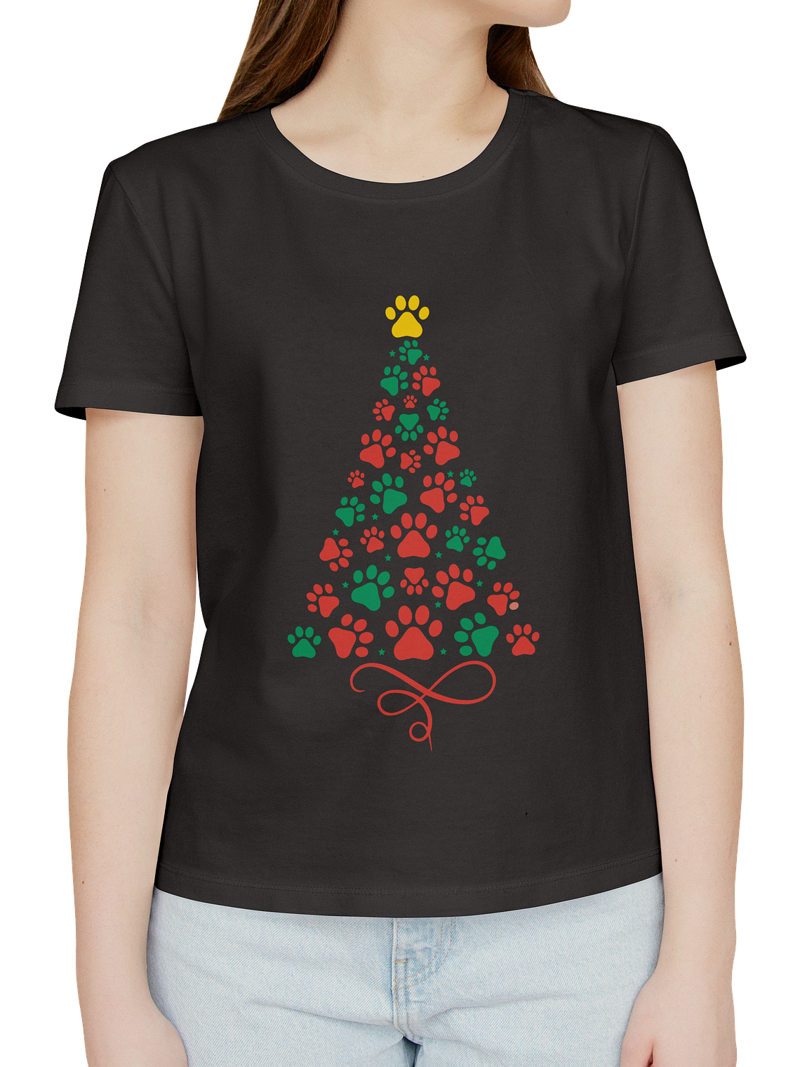 Polera arbol de patitas de navidad Mujer 1