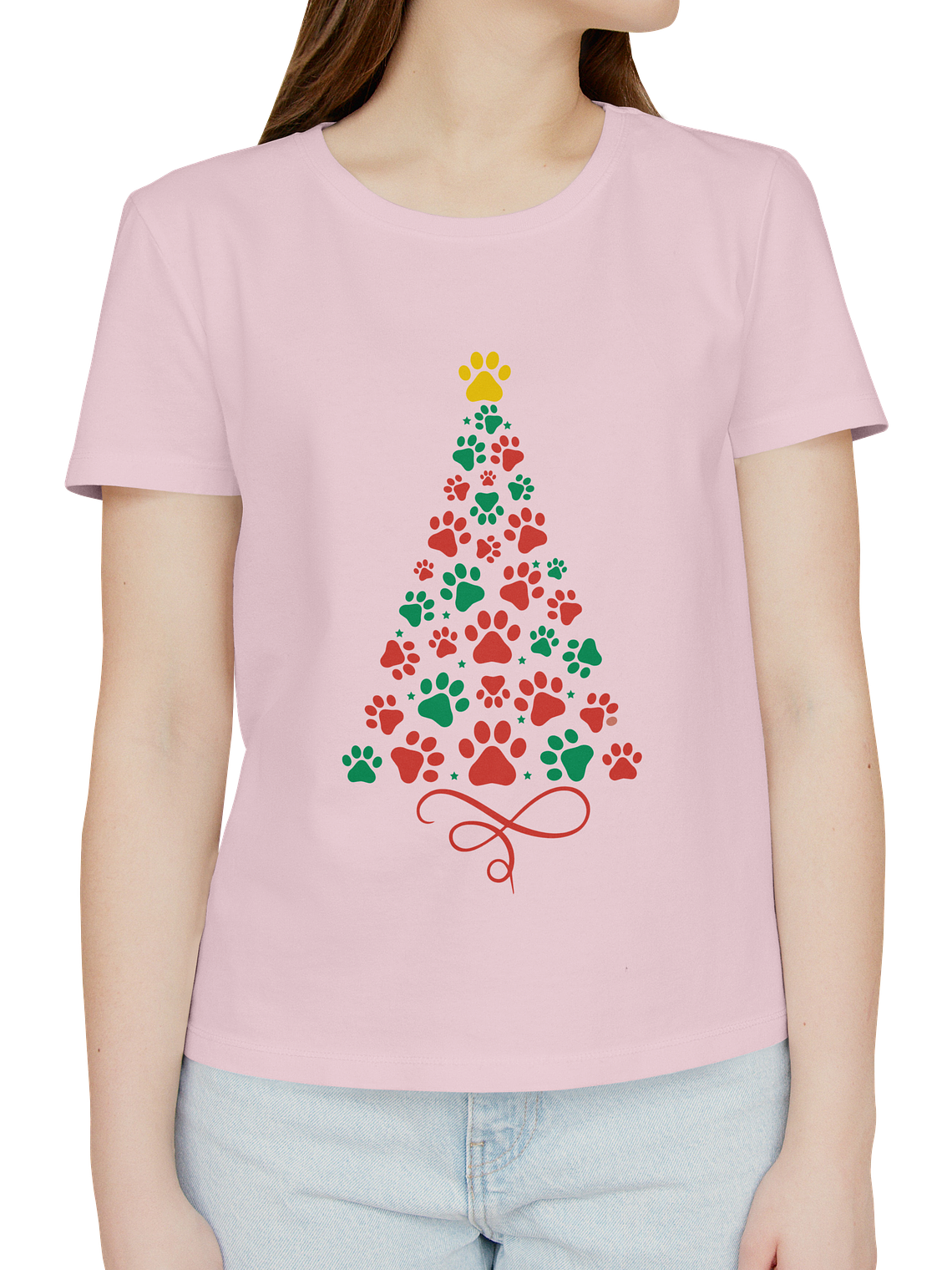 Polera arbol de patitas de navidad Mujer 2