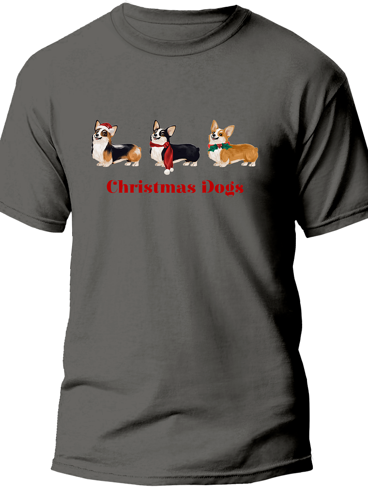 Polera Corgis de navidad Hombre 4