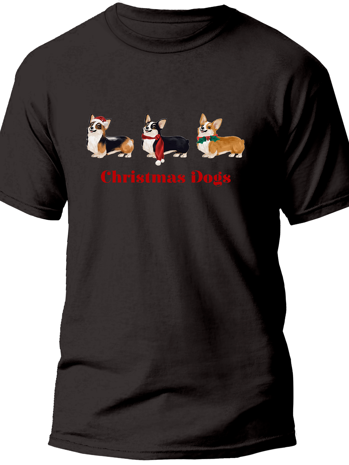 Polera Corgis de navidad Hombre 5