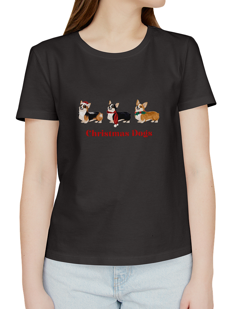 Polera Corgis de navidad Mujer 2