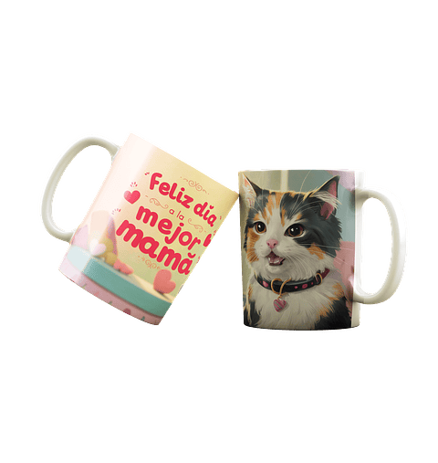 Taza Día de la madre Gato calicó