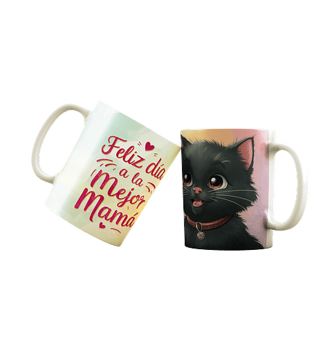 Taza Día de la madre Gato negro