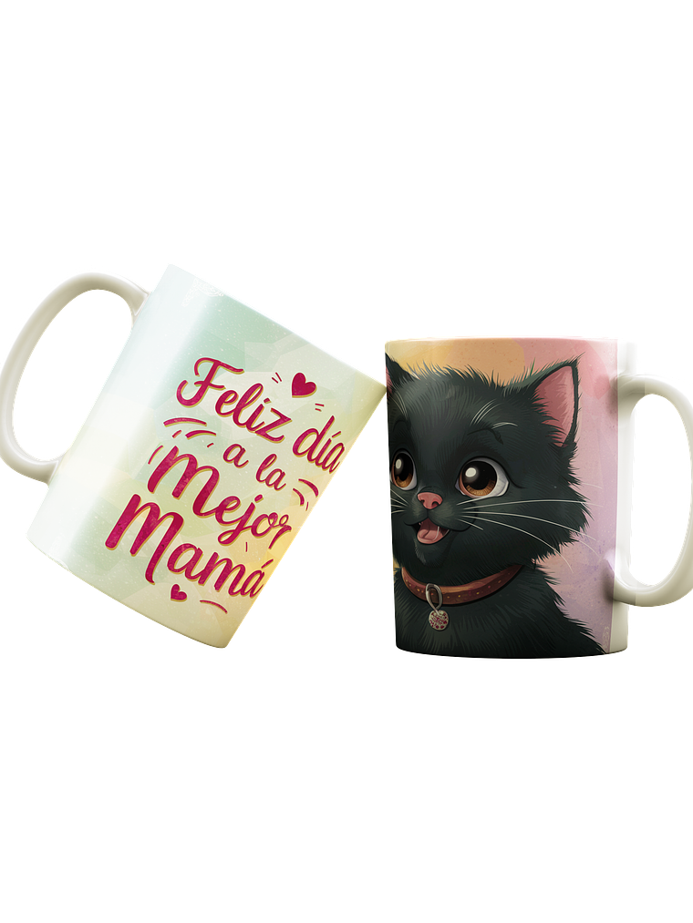Taza Día de la madre Gato negro 1