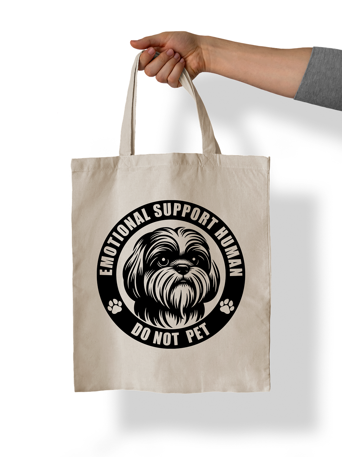 Totebag Emotional Support Human Shih Tzu 1