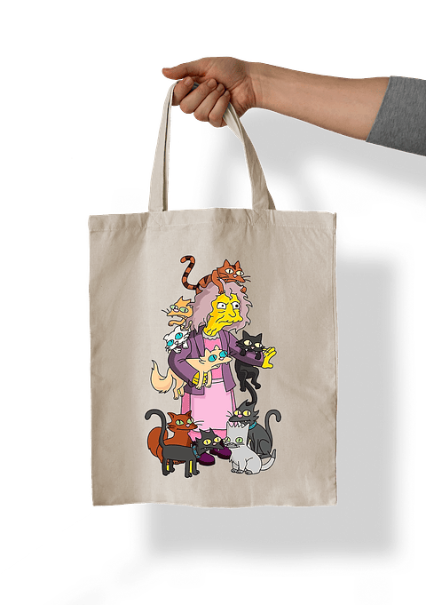 Totebag Eleanor Abernathy (loca de los gatos) - Los Simpsons